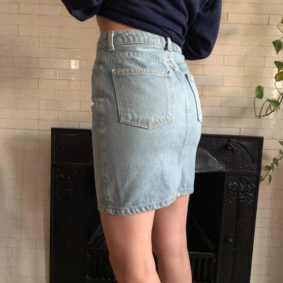 American Apparel Light Blue Mini Skirt - Picture 2 of 3